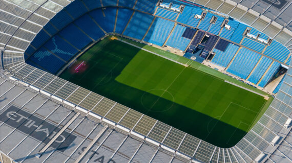 Birds Eye View on a City of Manchester Stadium