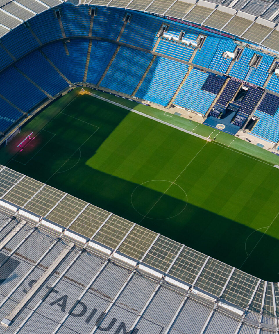 Birds Eye View on a City of Manchester Stadium