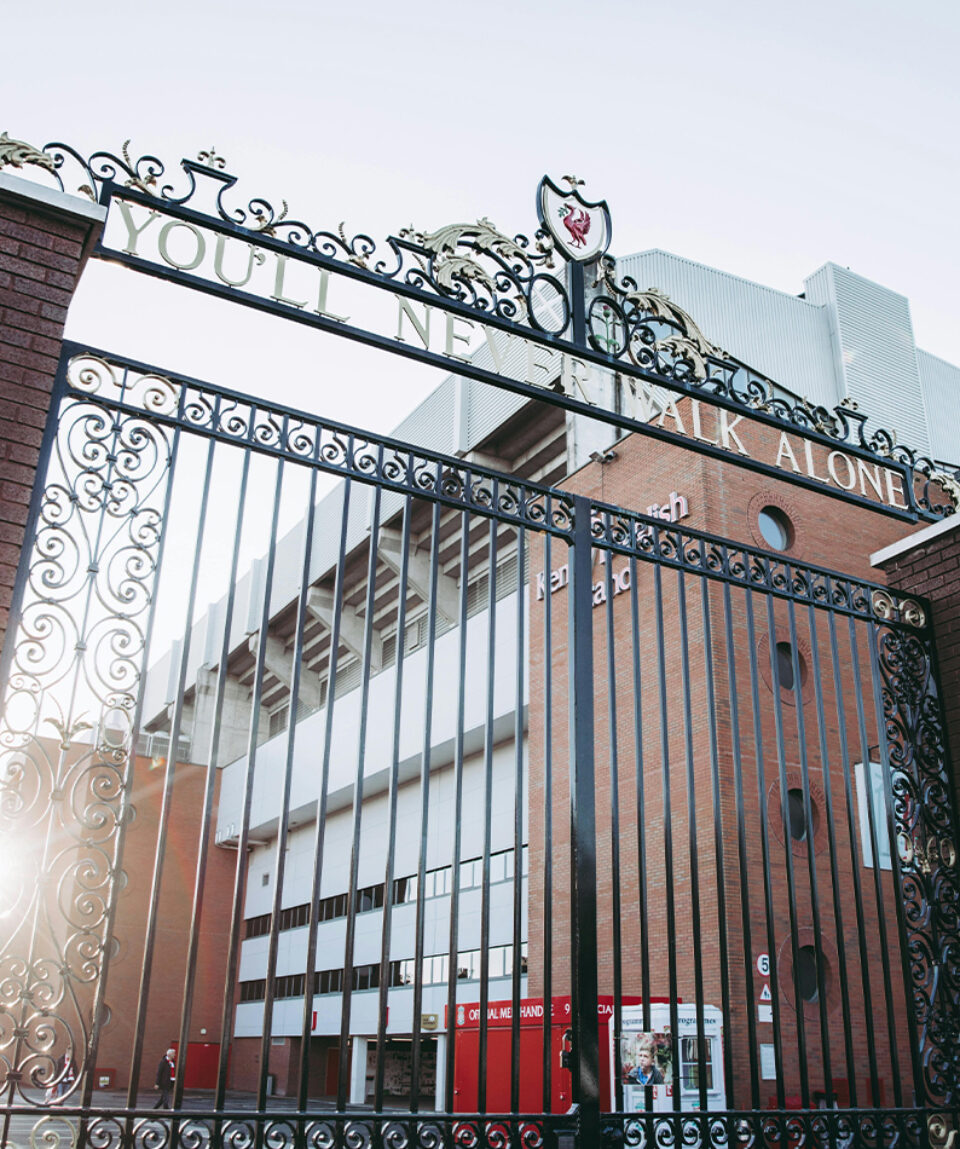 Gateway Entrance to Anfield Stadium in Liverpool